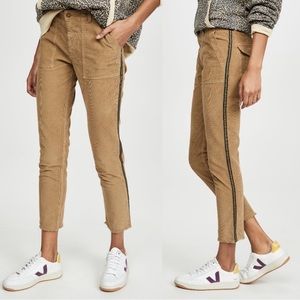 NILI LOTAN Jenna Pants Corduroy Side Stripes Khaki Academia Minimalist Size 0